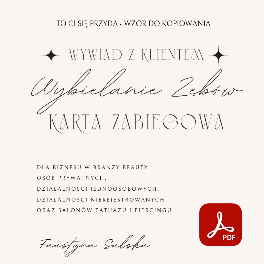 Karta klienta - Wybielanie zębów